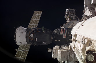 Arrival of Soyuz TMA-2 at the ISS