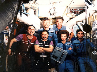 Soyuz TM-20 onboard Mir