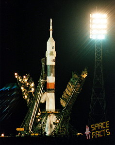 Soyuz TM-20 on launch pad