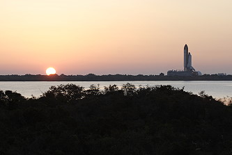 STS-127 rollover between the two launch pads