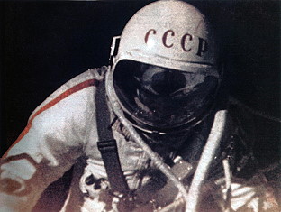 Leonov during EVA