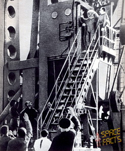 Gagarin on launch pad