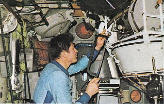 Ryumin onboard Salyut 6