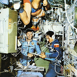 Soyuz 37 visits Salyut 6