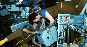Soyuz TM-2 onboard Mir