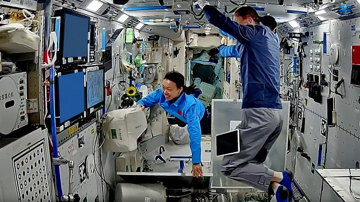 Leben an Bord von Tiangong