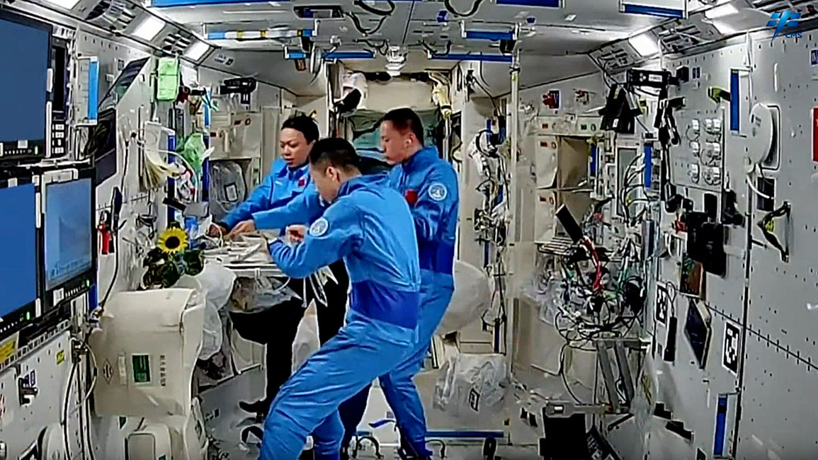 Leben an Bord von Tiangong