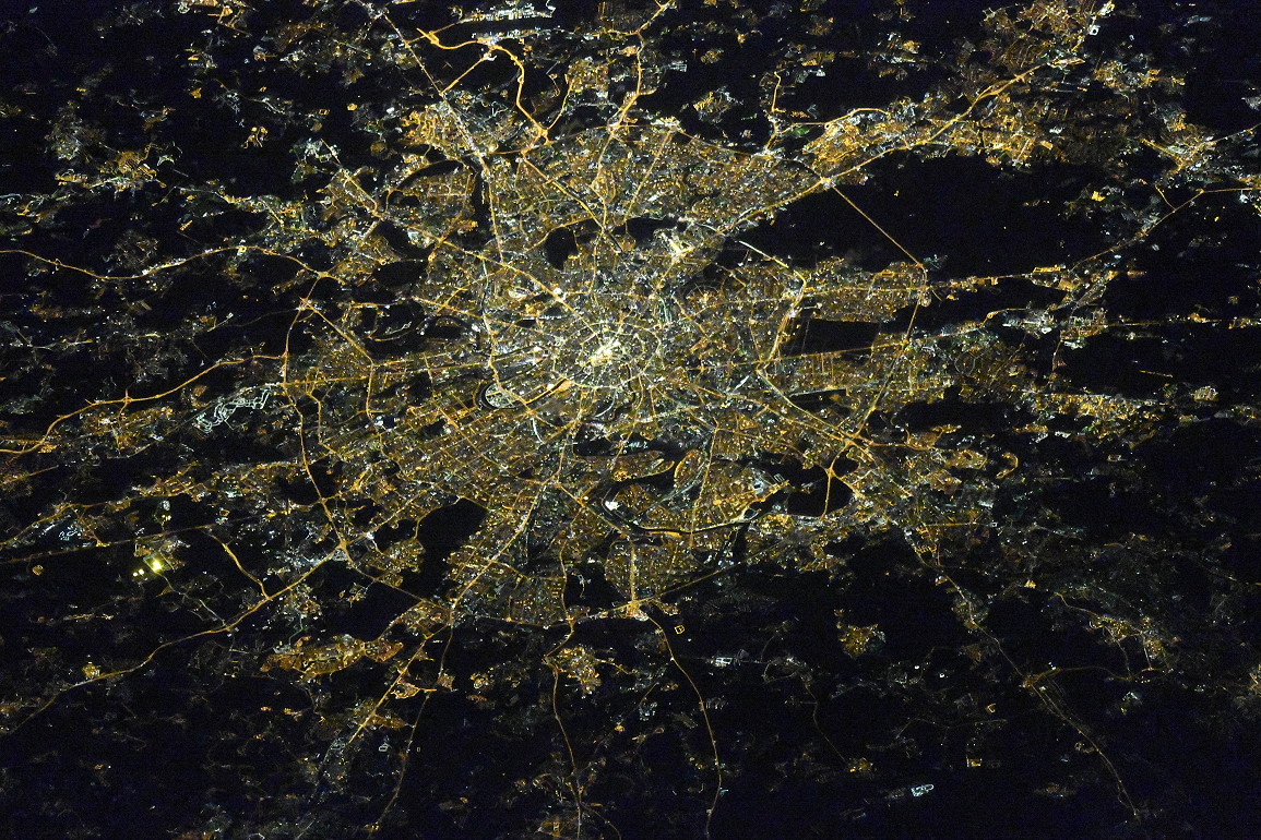 Ночной снимок России из космоса