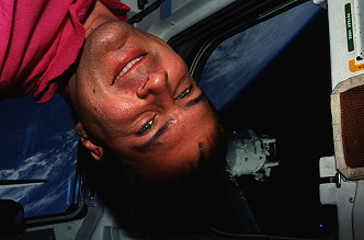 Hieb onboard Space Shuttle