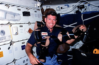 Coats onboard Shuttle