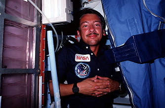 Walker onboard Shuttle