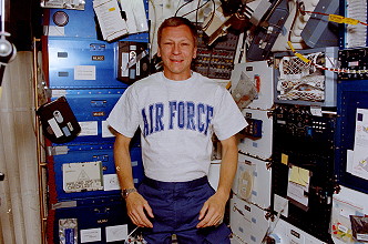 Nagel onboard Space Shuttle