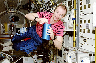 Precourt onboard Space Shuttle