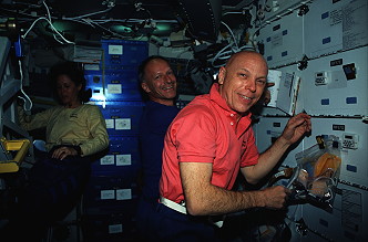 Musgrave onboard Space Shuttle