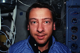 Walker onboard Space Shuttle
