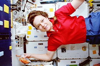 Jernigan onboard Space Shuttle