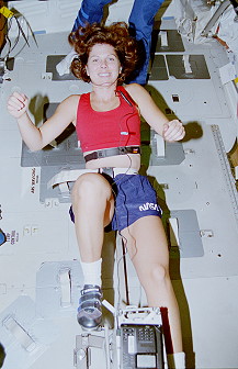 Weber onboard Space Shuttle