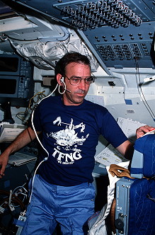 Fabian onboard Shuttle