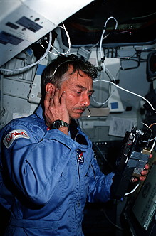 Garriott onboard Shuttle