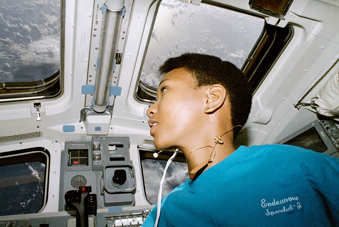 Jemison onboard Space Shuttle