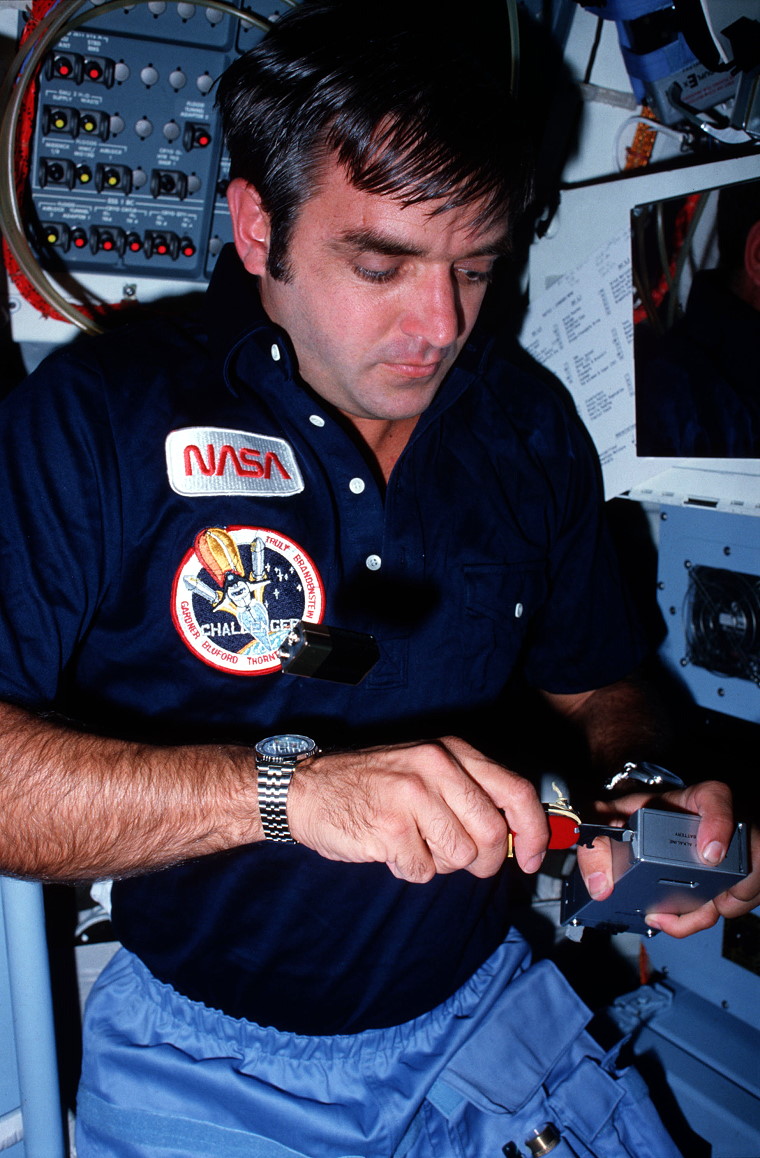 Brandenstein an Bord des Shuttle