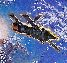 Salyut 7 with Kosmos 1443