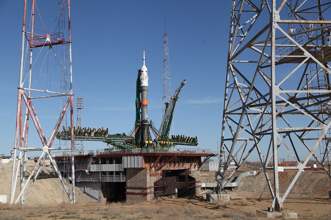 Soyuz MS-04 on the launch pad