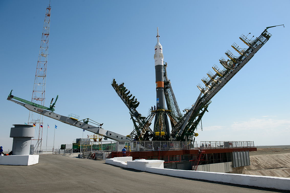 Sojus TMA-13M auf der Startrampe