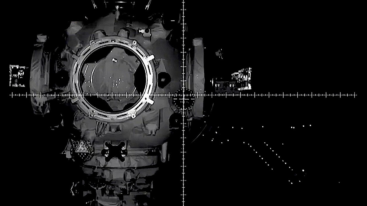 Tianhe as seen from arriving module Wentian
