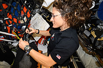 Christina Koch an Bord von Orion