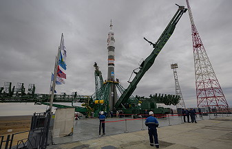 Soyuz MS-26 on the launch pad