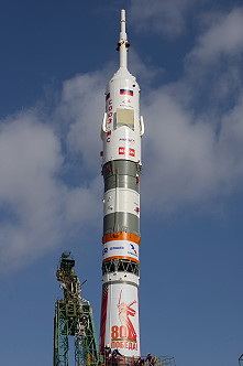 Soyuz MS-27 on the launch pad
