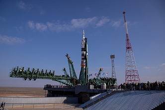 Soyuz MS-27 on the launch pad