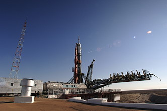 Soyuz TMA-8 on the launch pad
