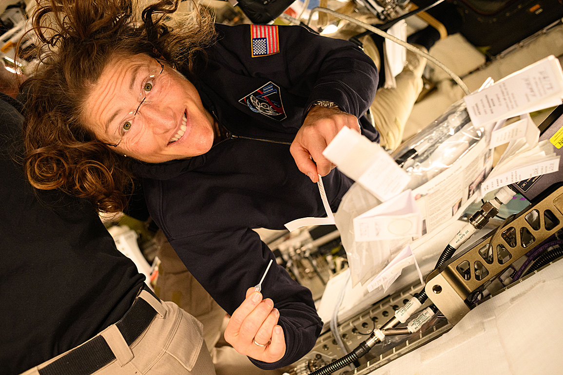 Christina Koch an Bord von Orion