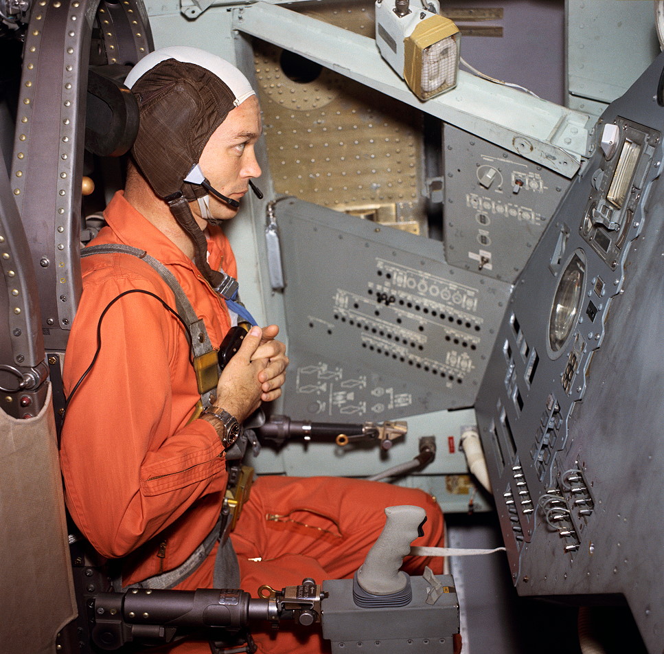 Michael Collins in training