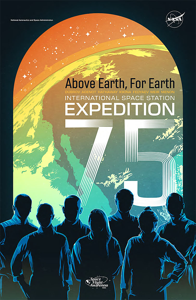 ISS-75 crew poster